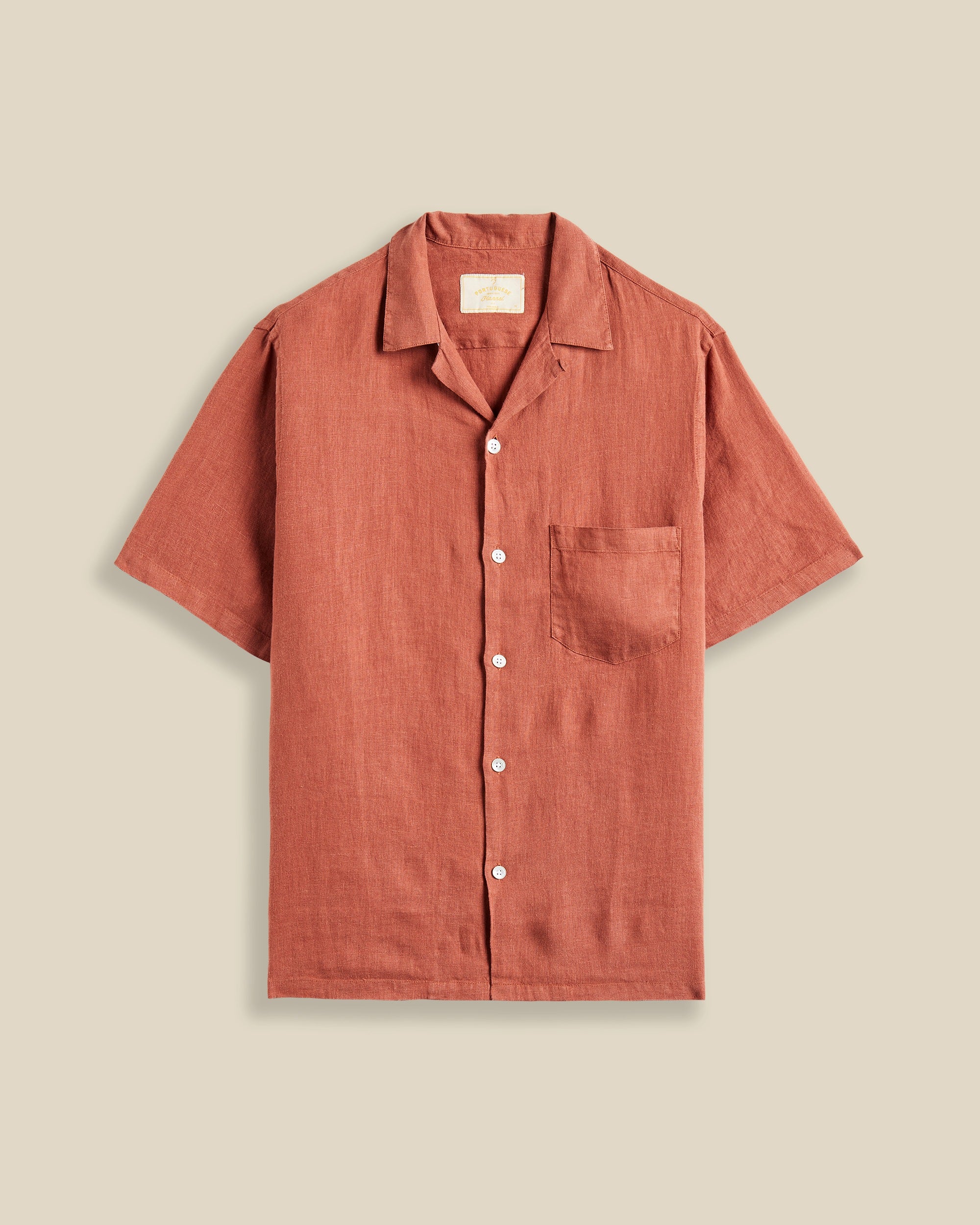 Linen Camp Collar Shirt