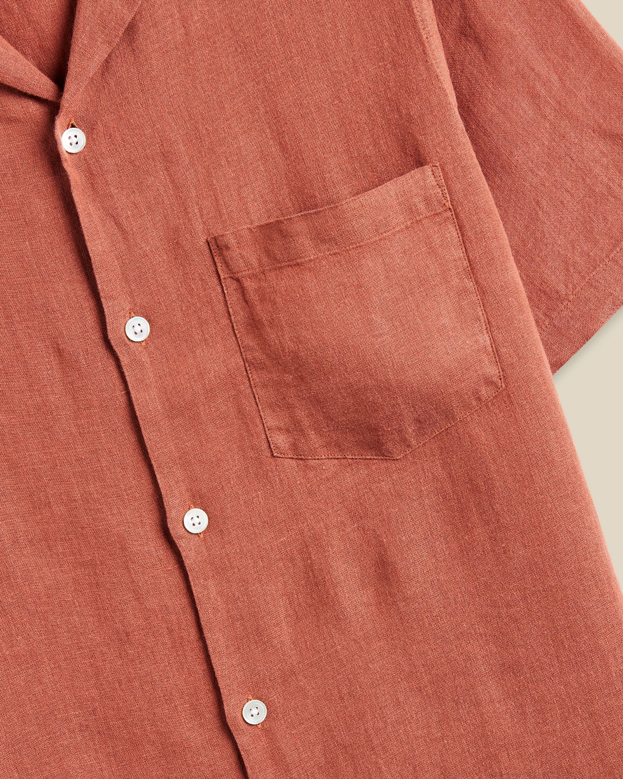 Linen Camp Collar Shirt - Image 3