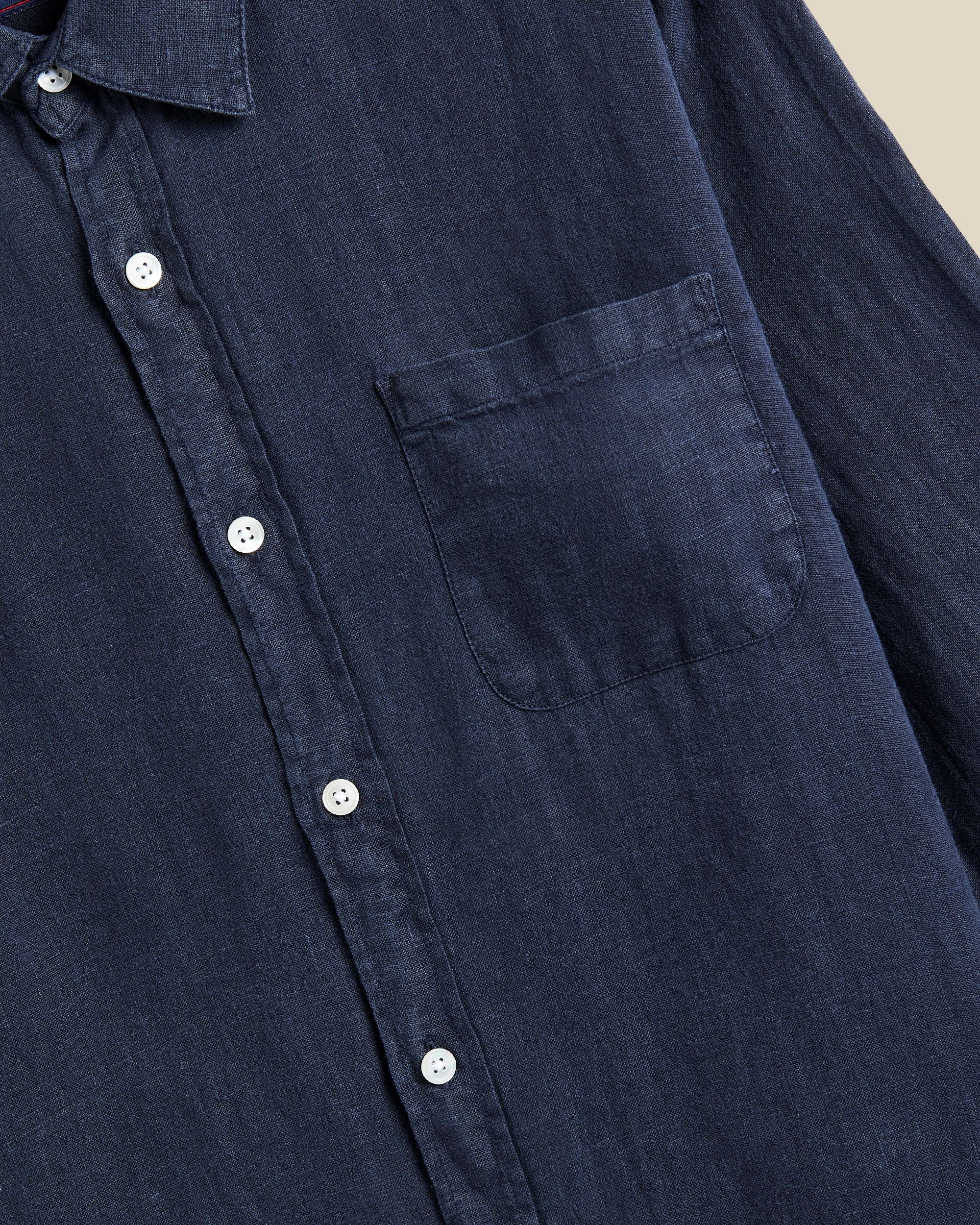 Long Sleeve Linen Shirt - Image 3