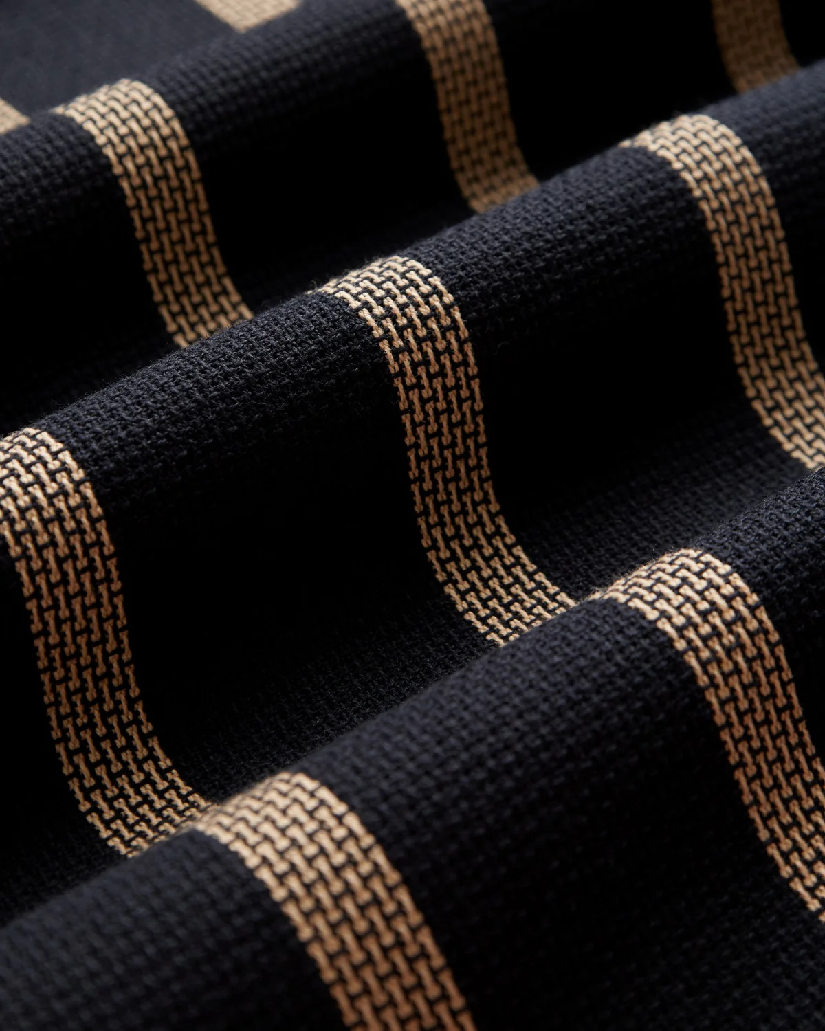 'Marques' Structured Cotton Jacquard Stripe Camp Collar Shirt - Image 4