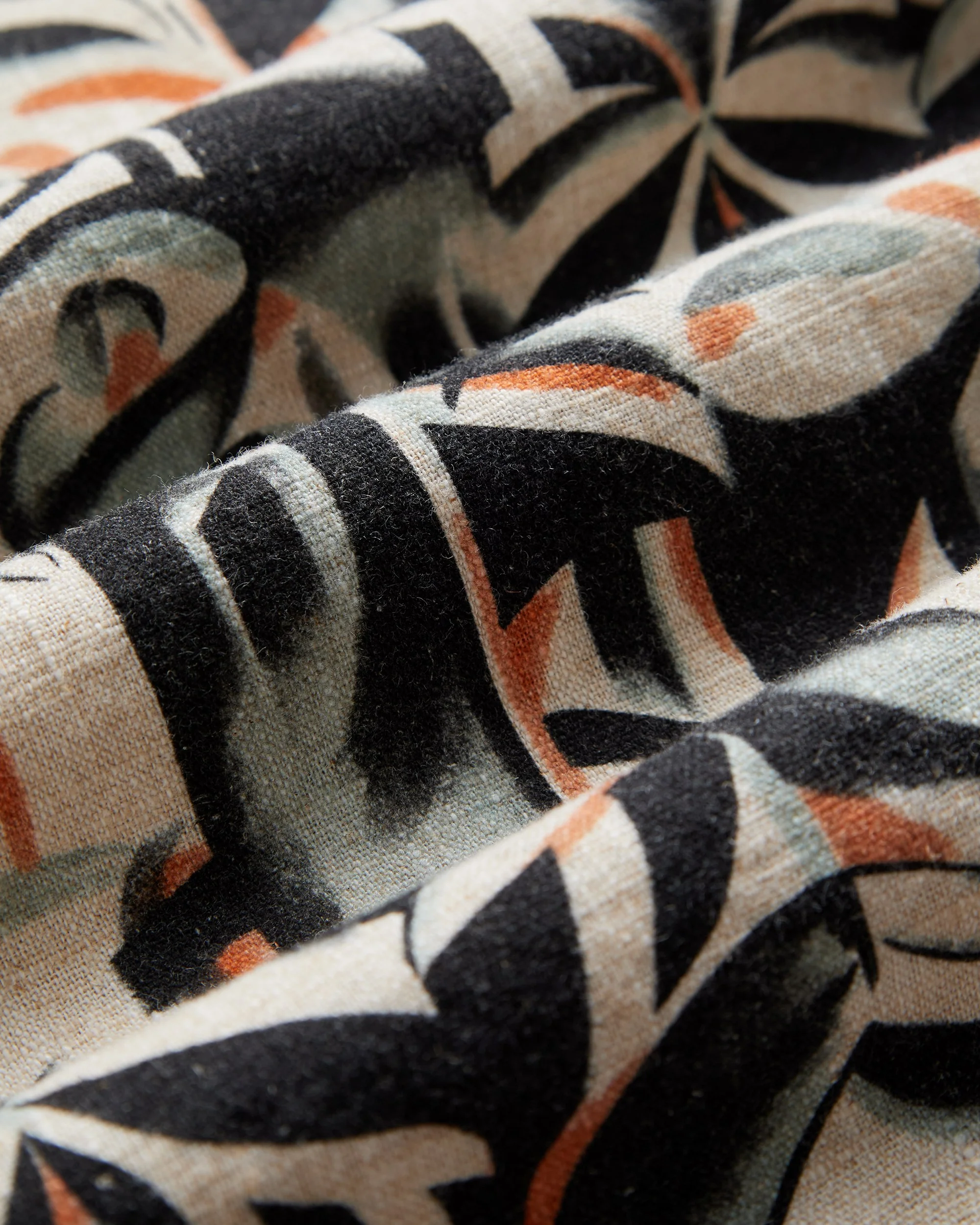 'Viva' Natural Linen & Cotton Camp Collar Shirt - Image 4