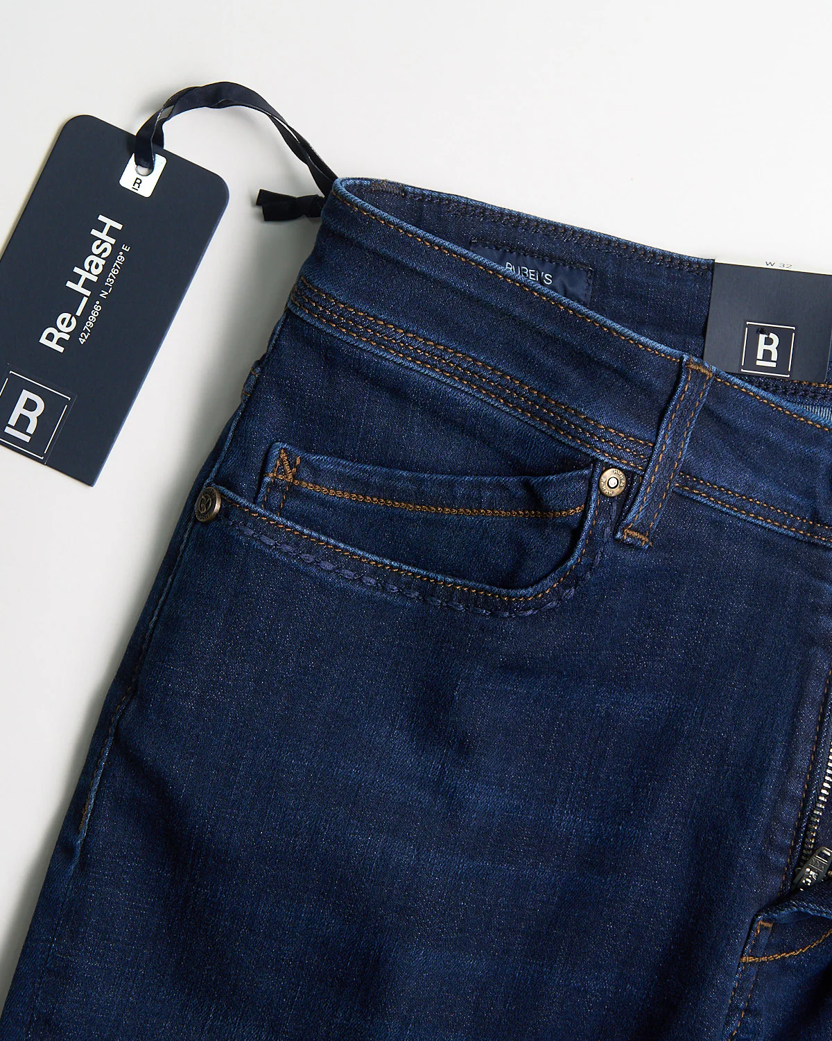 'Rubens' Tailored Fit Classic Denim Jeans - Image 10