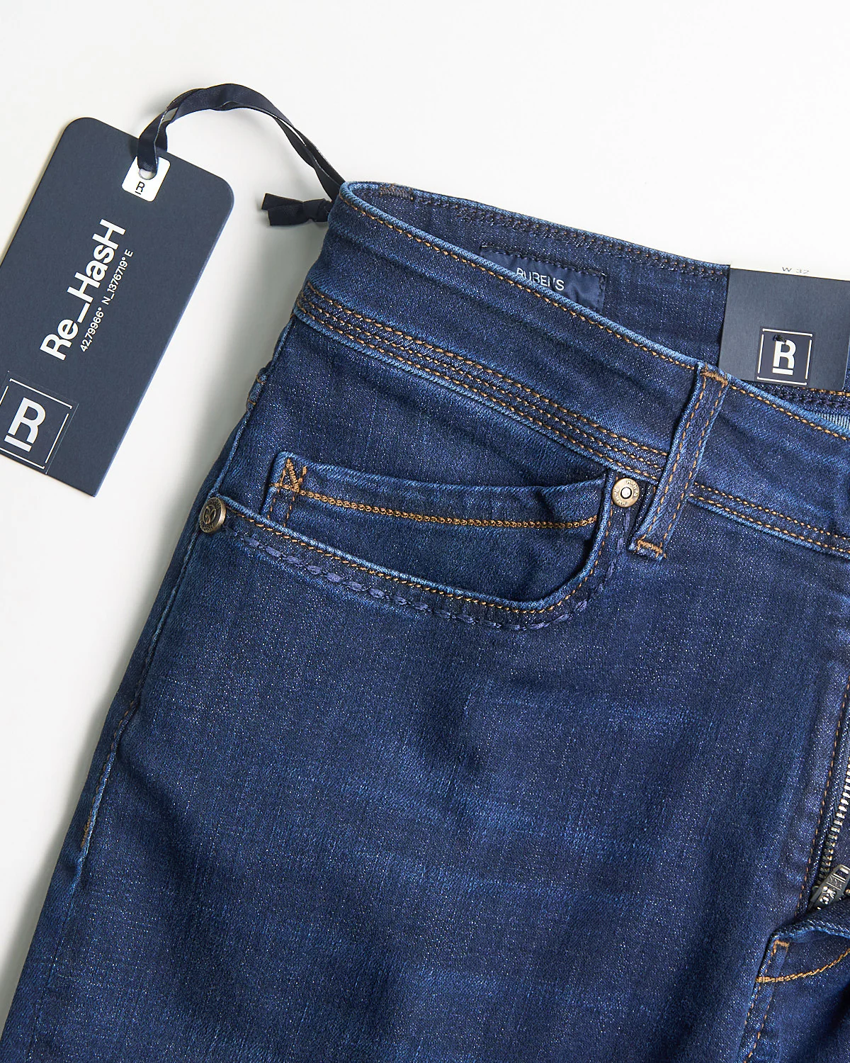 'Rubens' Tailored Fit Classic Denim Jeans - Image 4