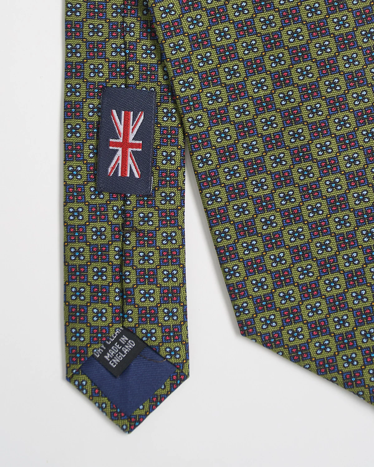 Silk Geometric Mini Floral Pattern Tie - Image 3