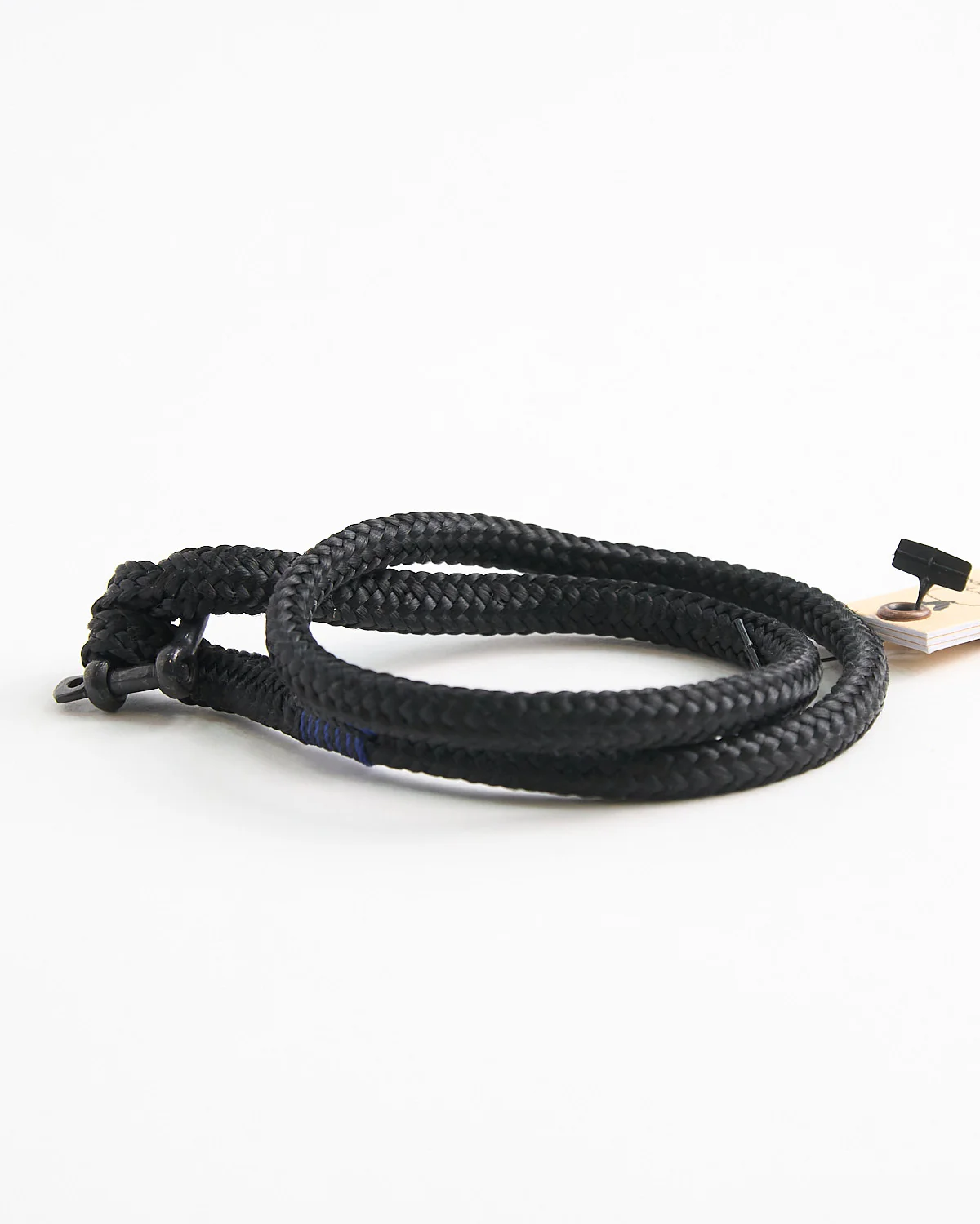 Salty Slim Rope And Shackle Bracelet / Black - Image 3