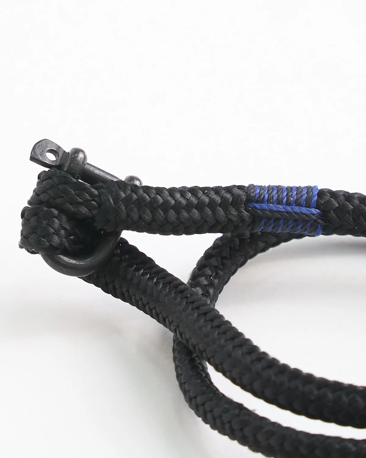 Salty Slim Rope And Shackle Bracelet / Black - Image 4