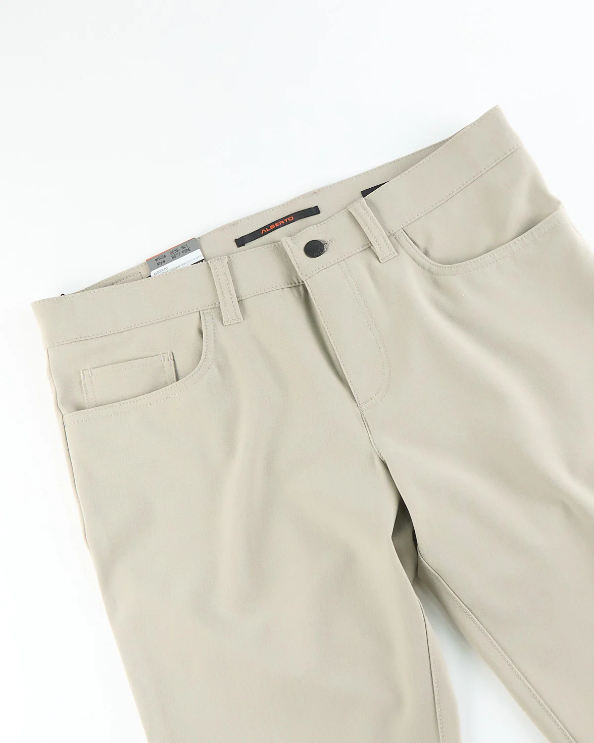Sand 'Pipe' Regular Slim Fit Ceramica 5 Pocket Tech Dress Pants - Image 5