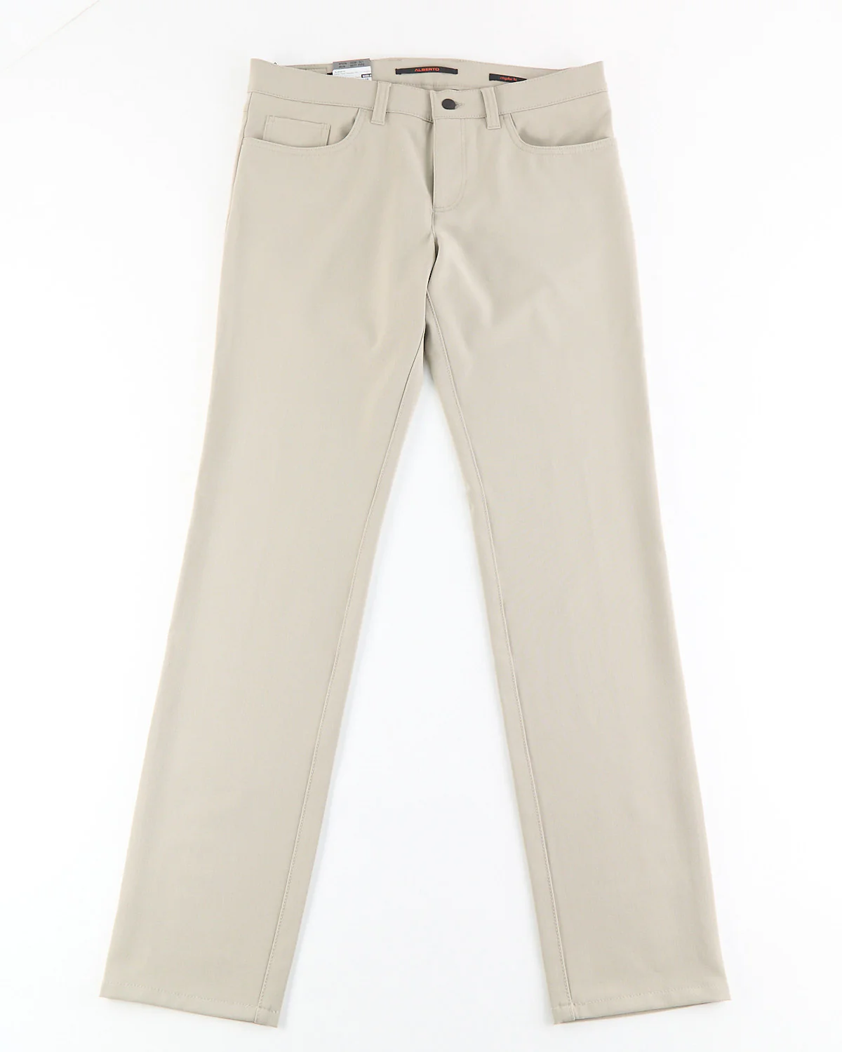 Sand 'Pipe' Regular Slim Fit Ceramica 5 Pocket Tech Dress Pants - Image 7
