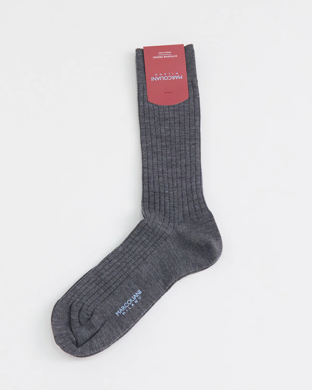Solid Ribbed Sock / Grey - Image 4