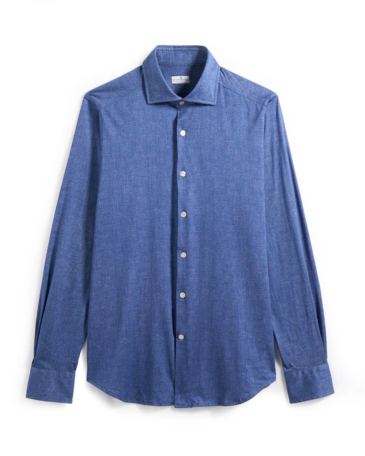 Blue Melange Lux Jersey Shirt