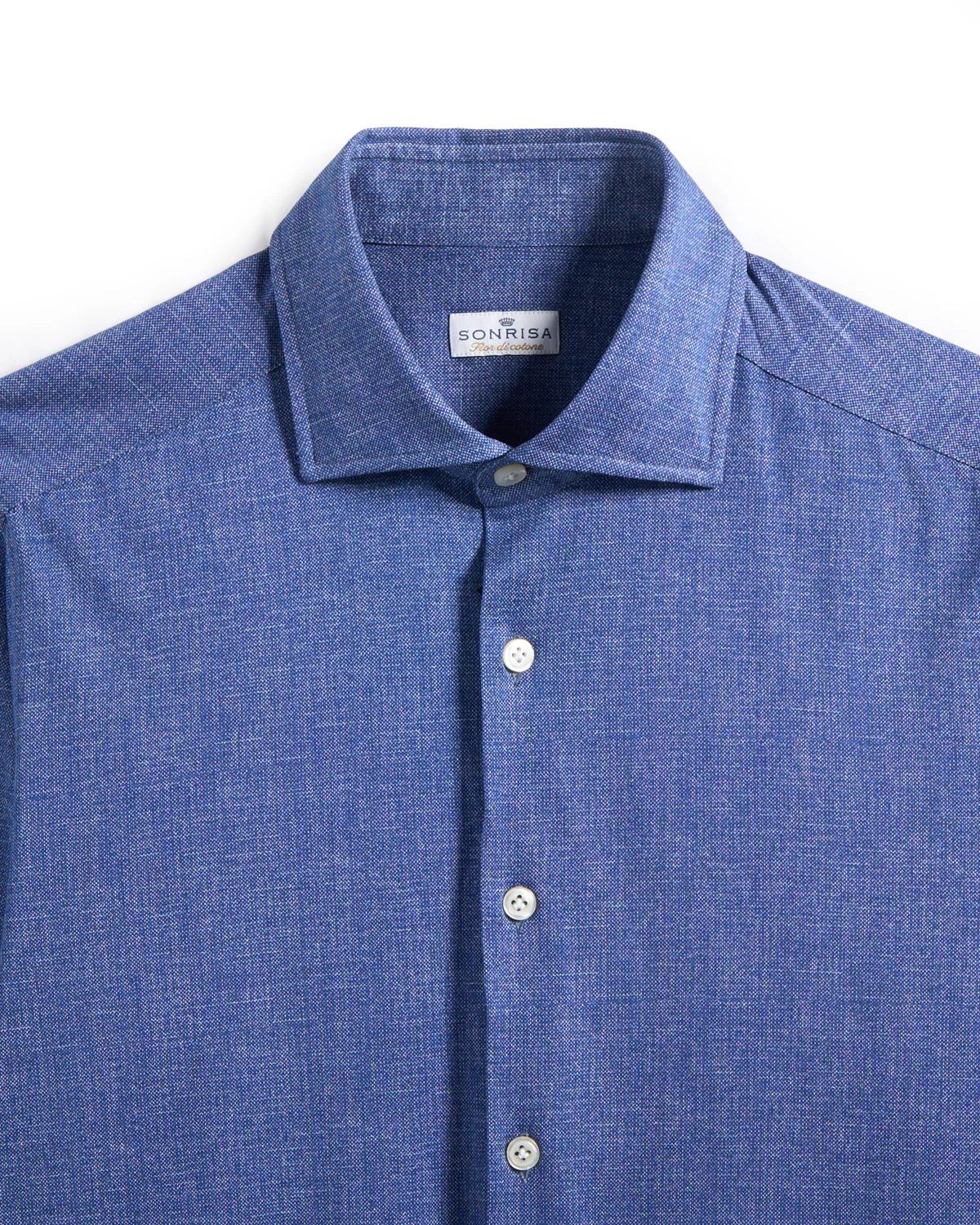Blue Melange Lux Jersey Shirt - Image 2