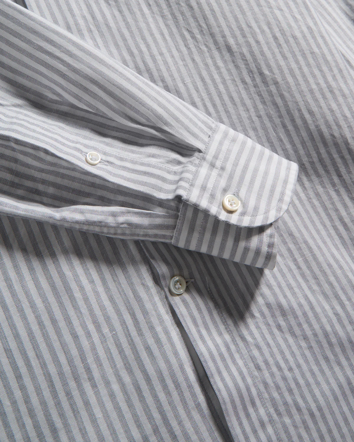 Cotton Linen Grey Bengal Shirt - Image 4