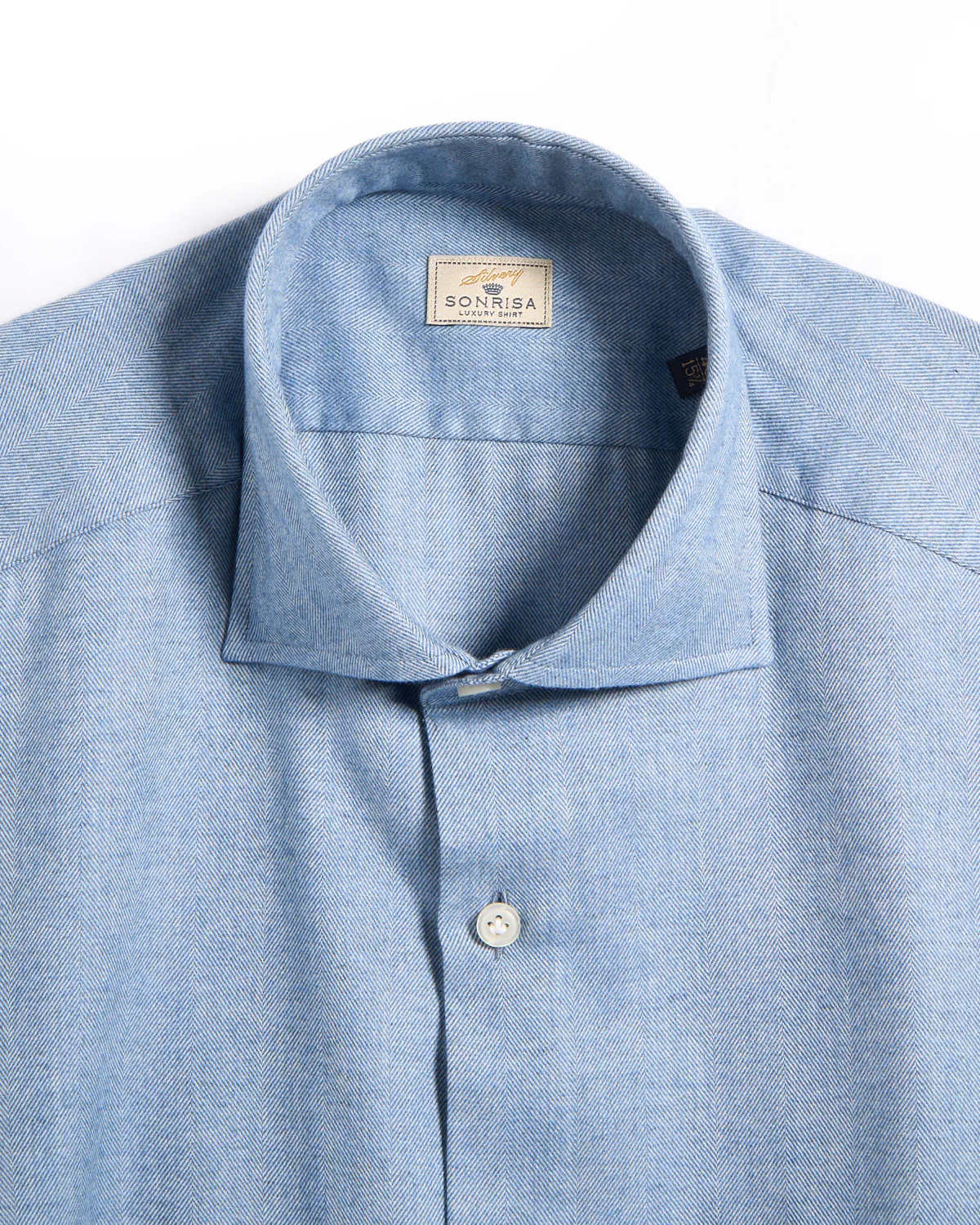 Cotton Lyocell Luxury Herringbone Flannel Comfort Fit Sport Shirt - Image 3