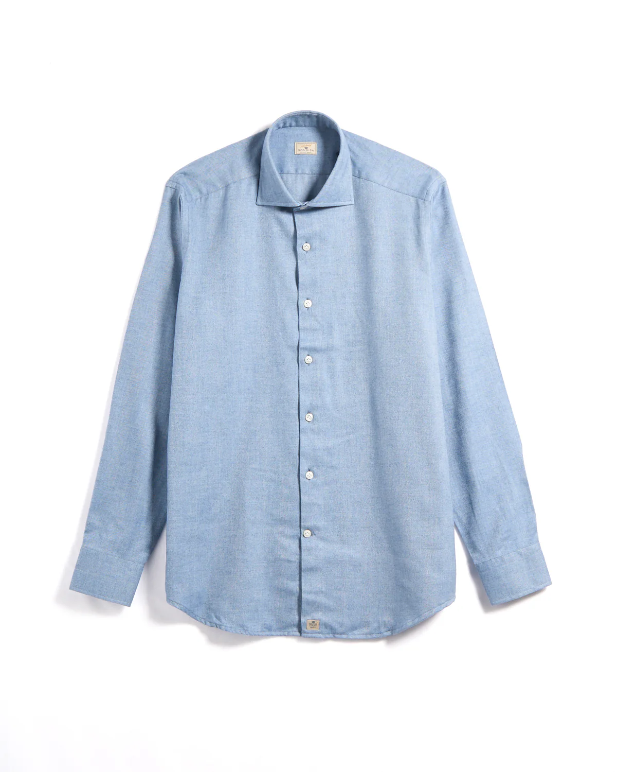 Cotton Lyocell Luxury Herringbone Flannel Comfort Fit Sport Shirt - Image 5