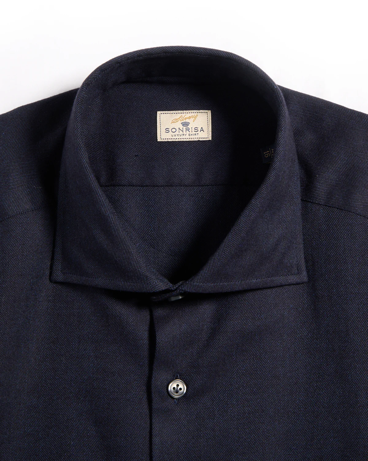 Cotton Lyocell Luxury Herringbone Flannel Comfort Fit Sport Shirt - Image 3