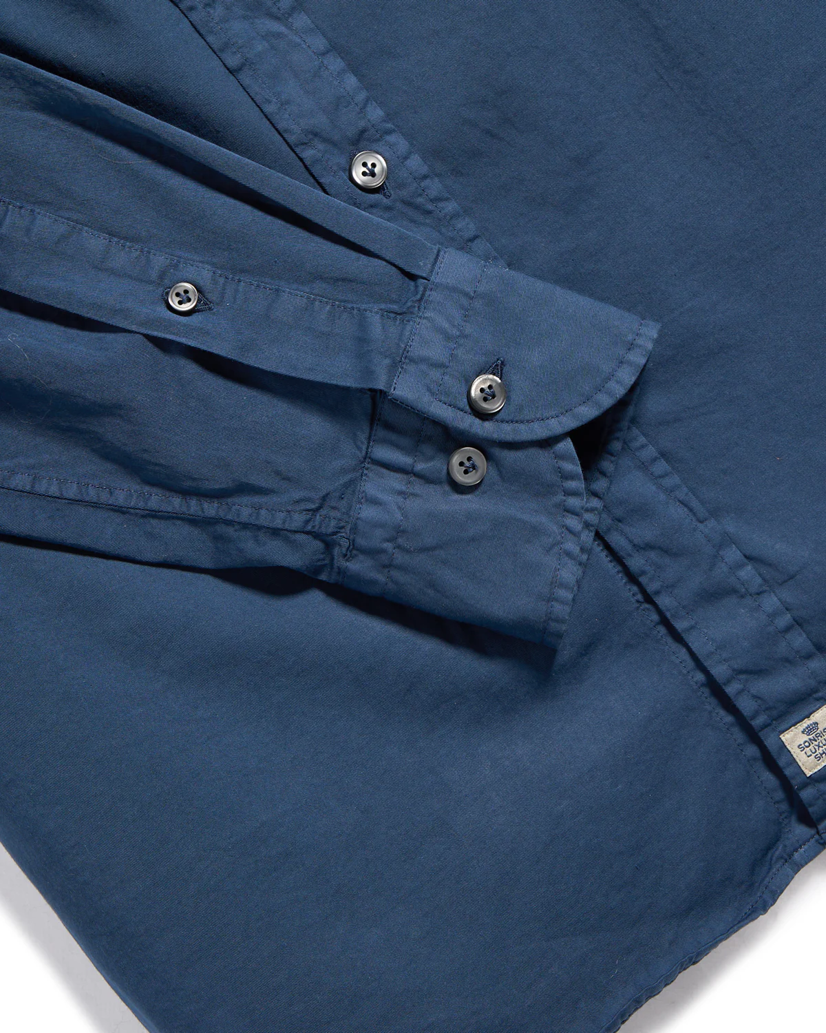 Garment Washed Solid Cotton Slim Fit Casual Shirt - Image 5