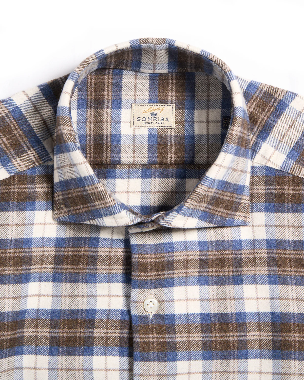 Lofty Flannel Check Twill Comfort Fit Luxury Sport Shirt - Image 3
