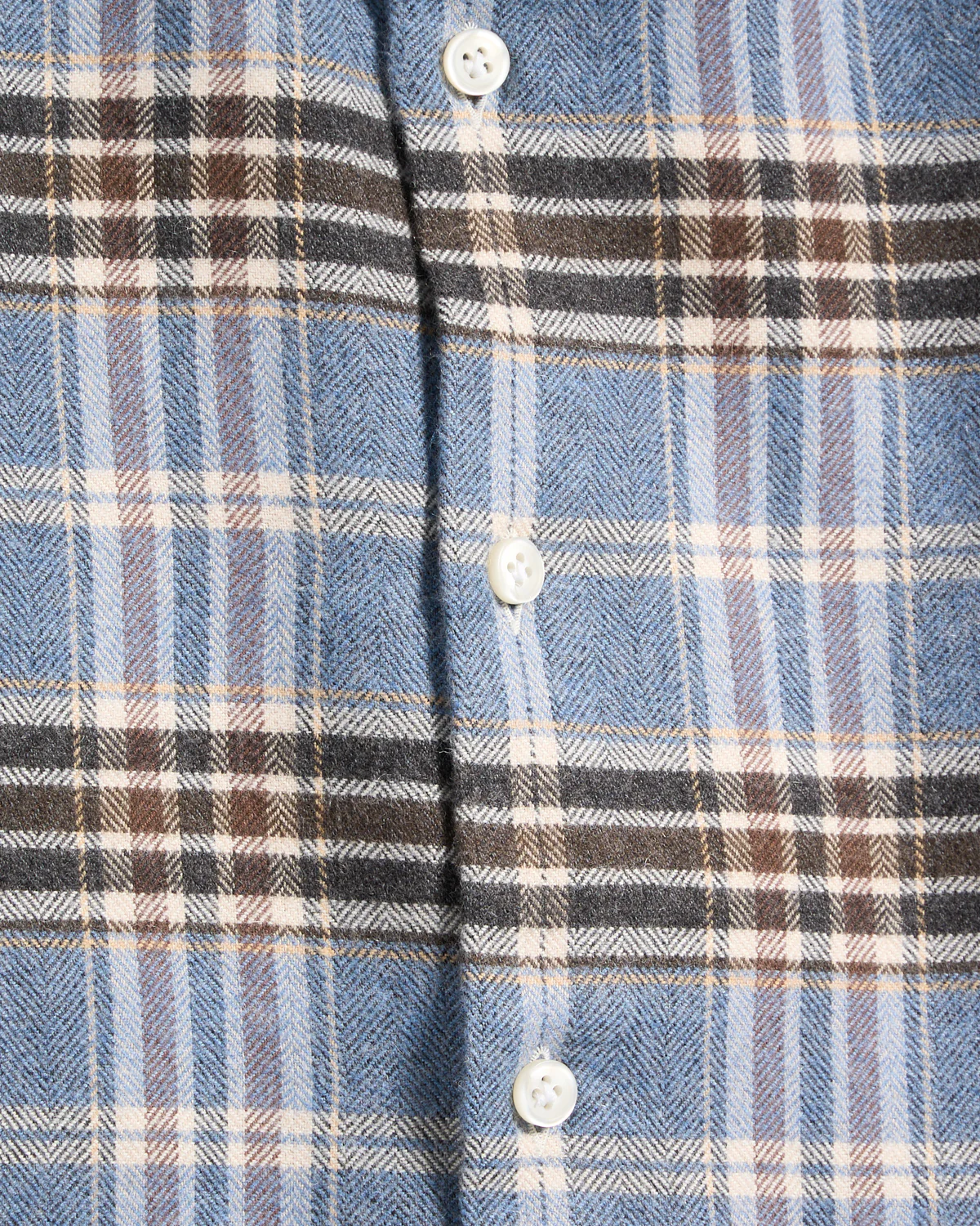 Luxury Herringbone Check Flannel Comfort Fit Sport Shirt - Image 4