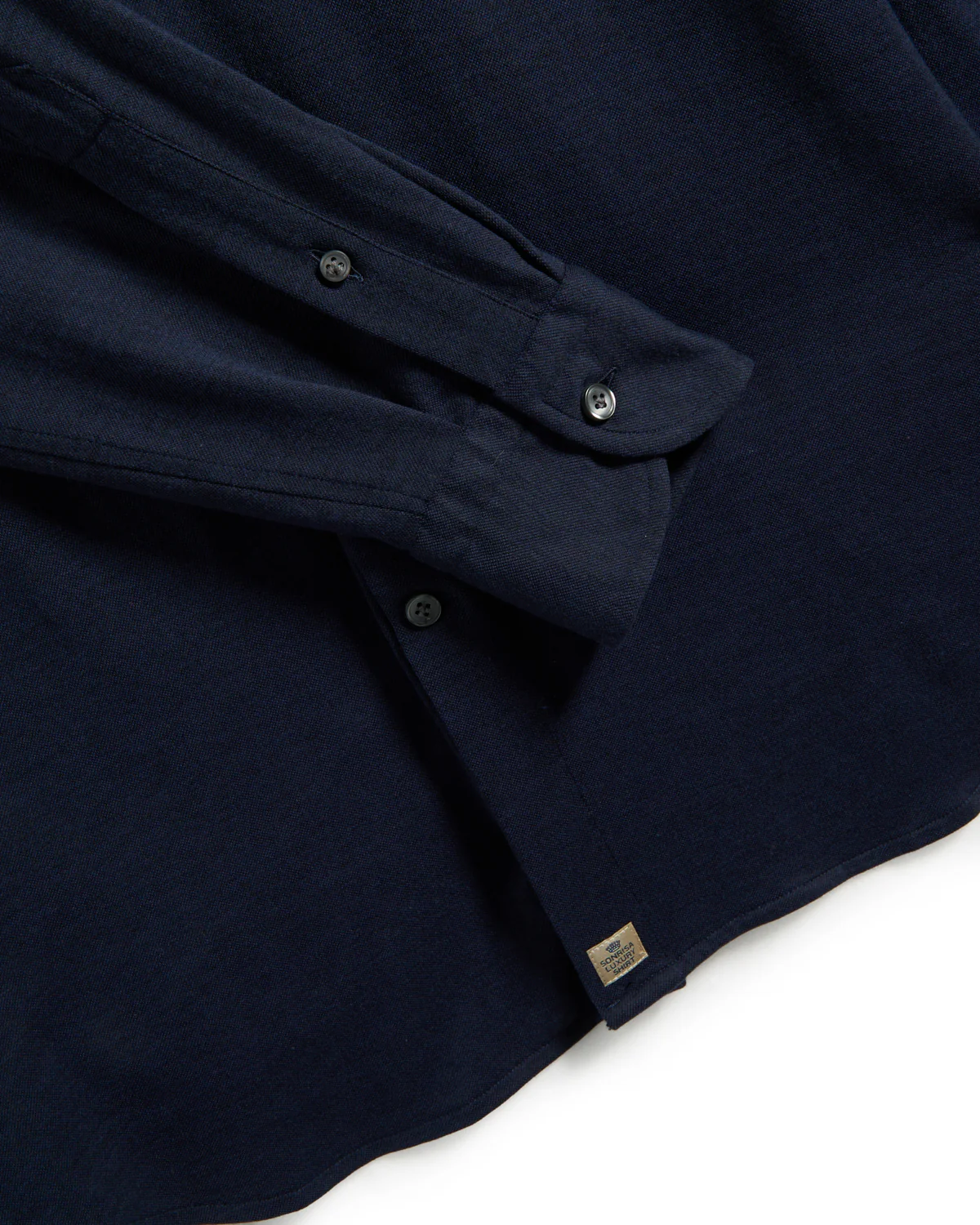Navy Cotton Lyocell Lux Jersey Shirt - Image 3