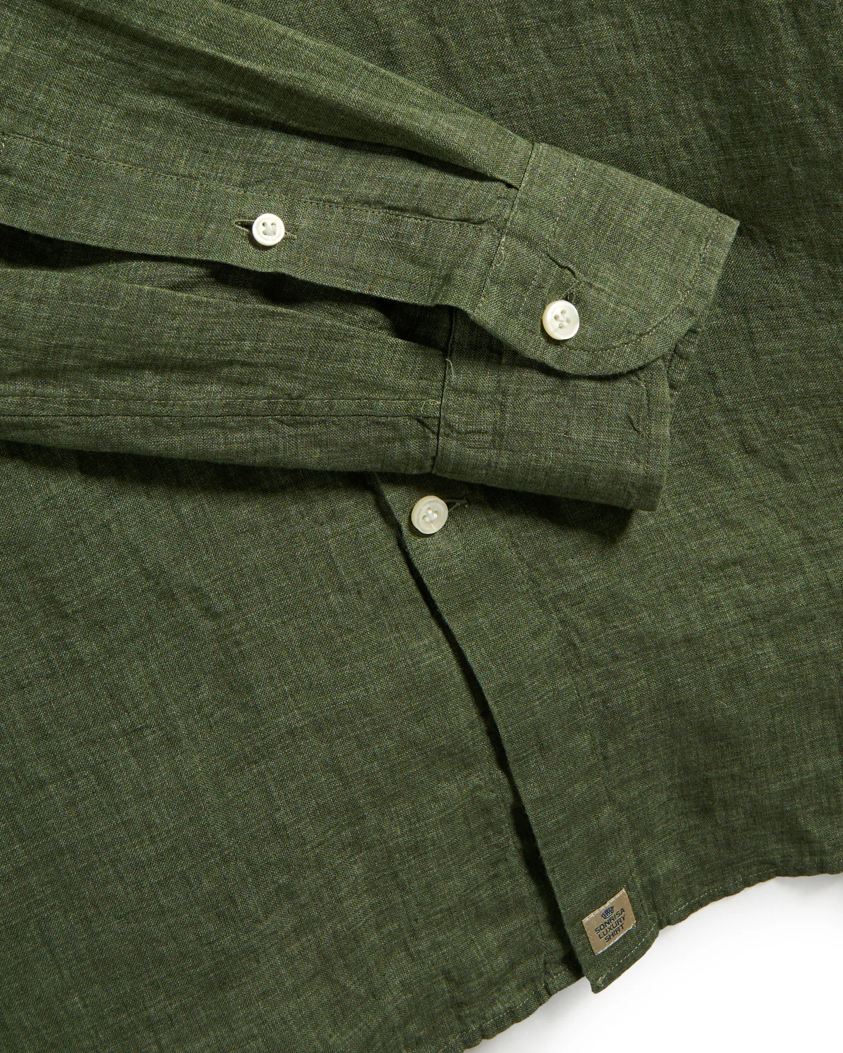 Washed Linen Green Shirt - Image 3