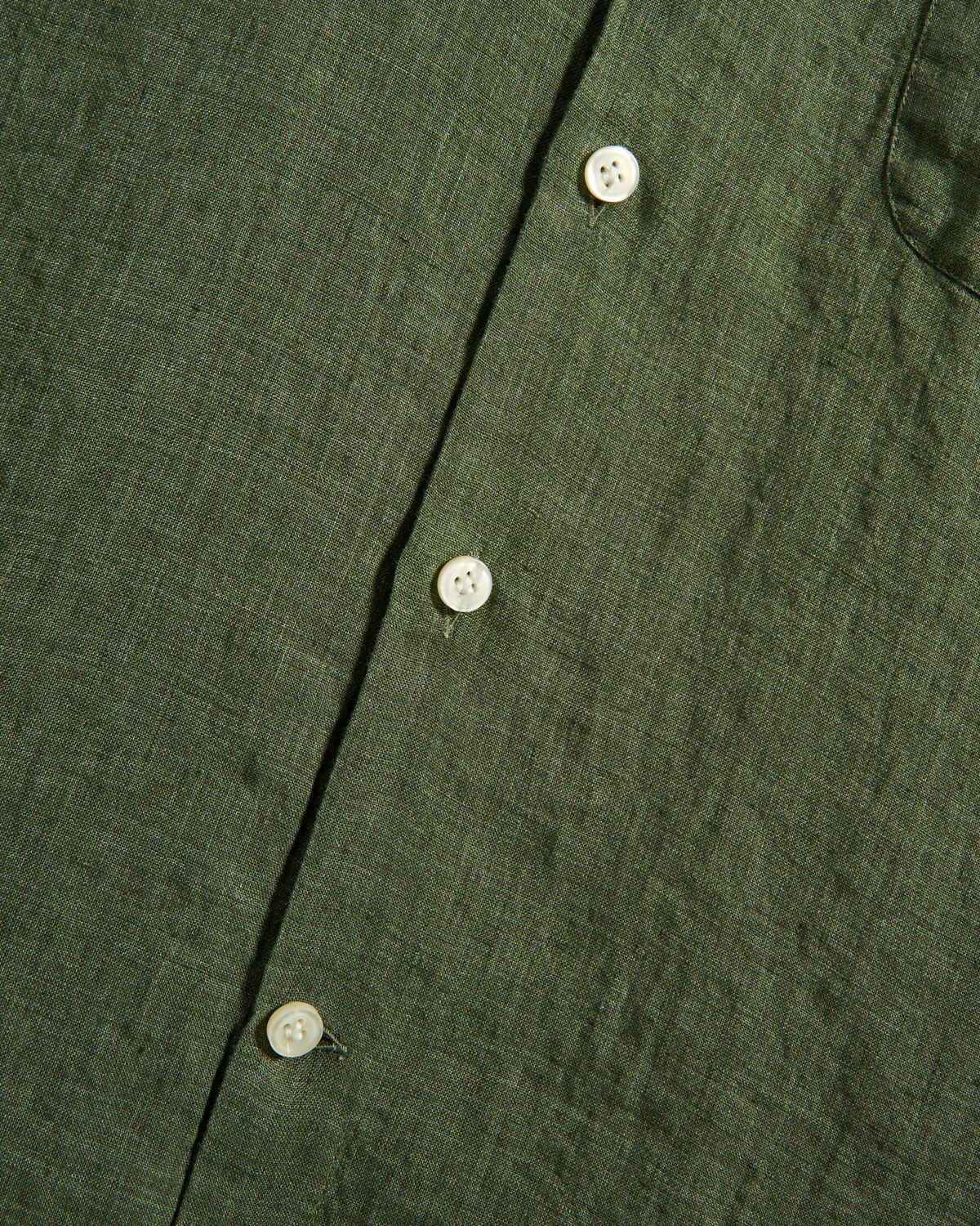 Washed Linen Green Shirt - Image 5