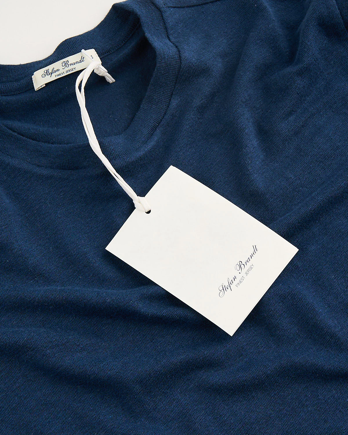 Enno Blue Heathered Linen T-Shirt - Image 4