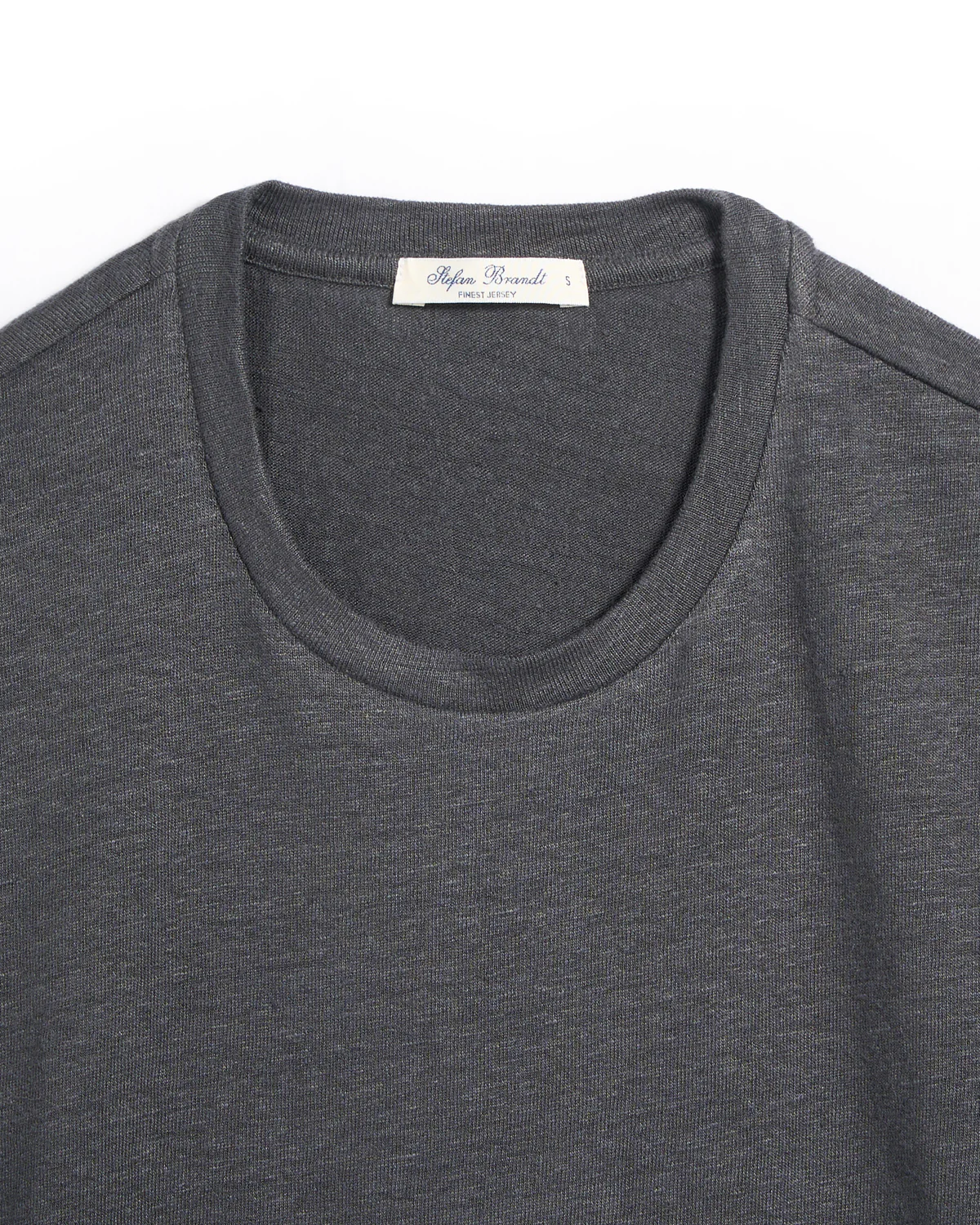 Enno Grey Heathered Linen T-Shirt - Image 2