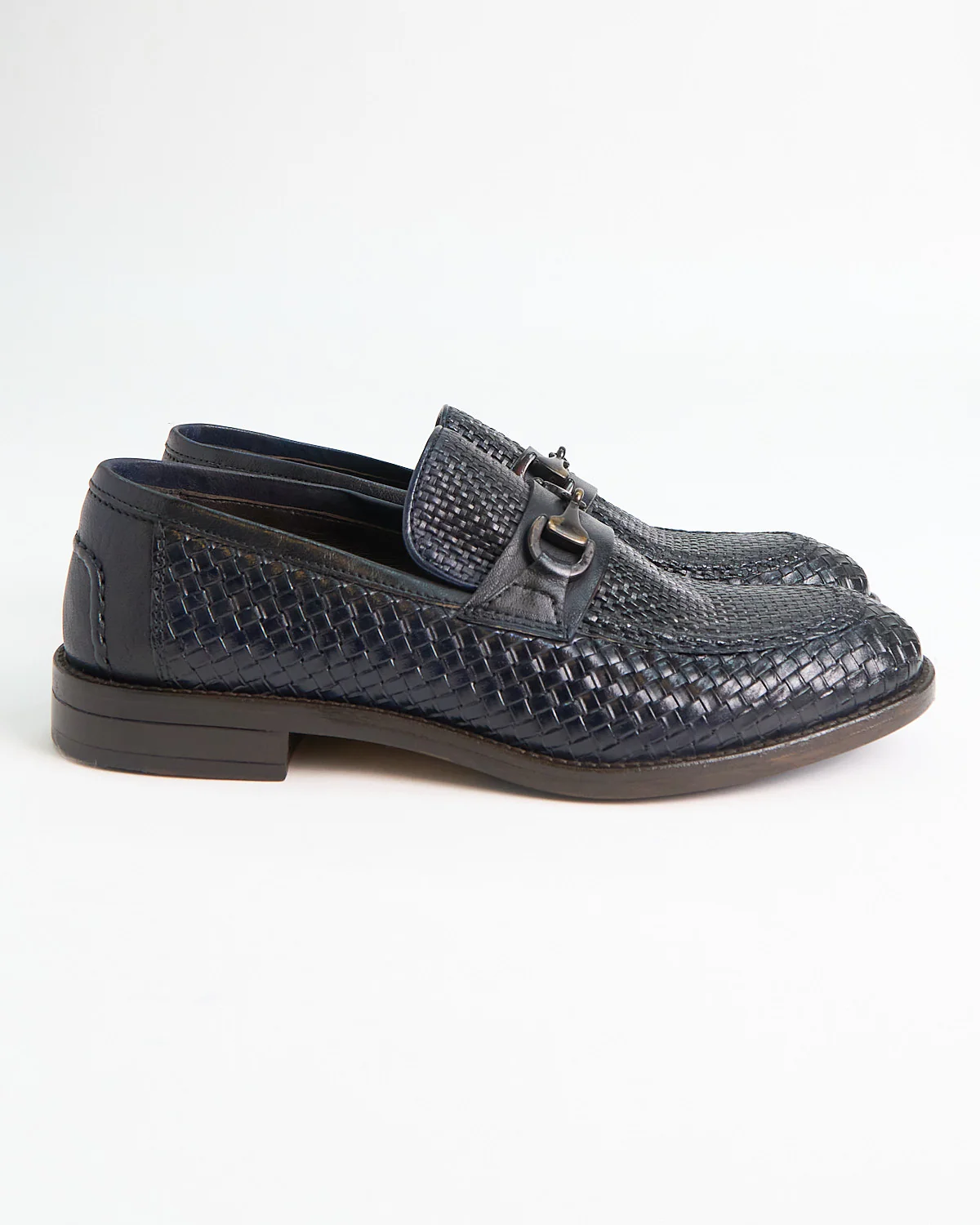 Casablanca Sheepskin Basketwoven Horsebit Loafers - Image 3