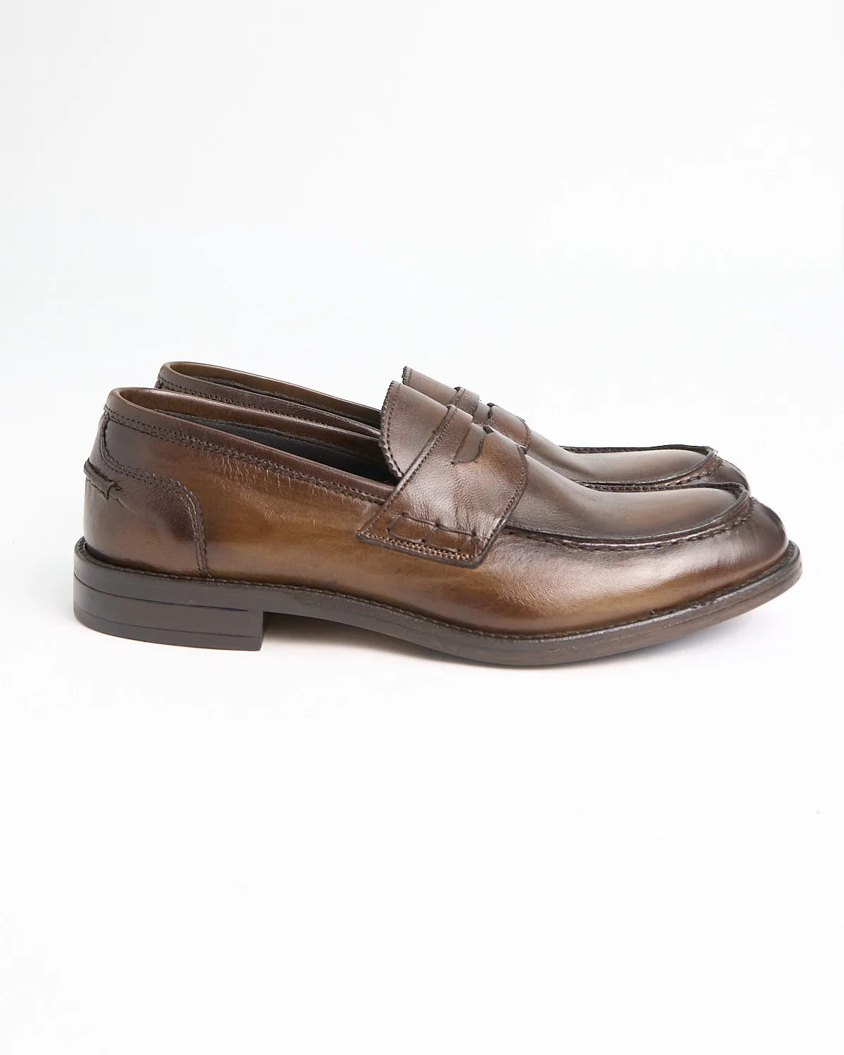 Sheepskin Burnished Moc Penny Loafers - Image 7