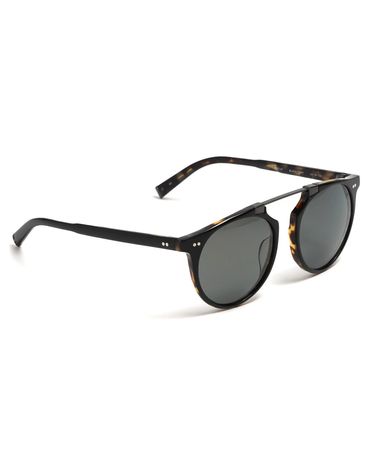 V602 Double Round Sunglesses / Black Tortoise - Image 4