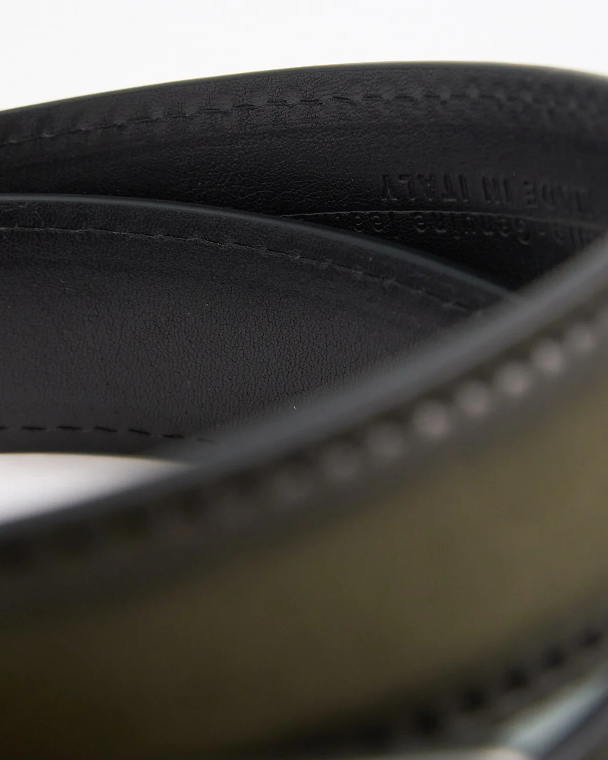 Stamped And Burnished Leather Casual Belt - Image 2