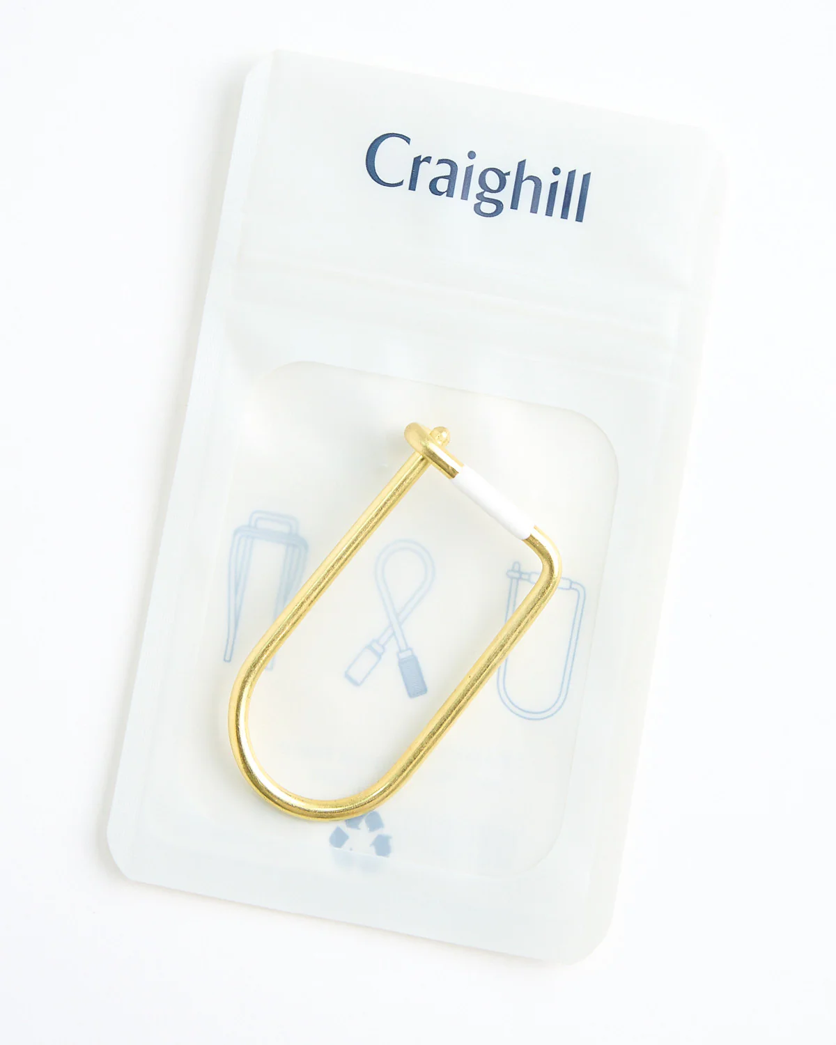 Wilson Keyring Brass Enamel Keychain / Gold/White - Image 4